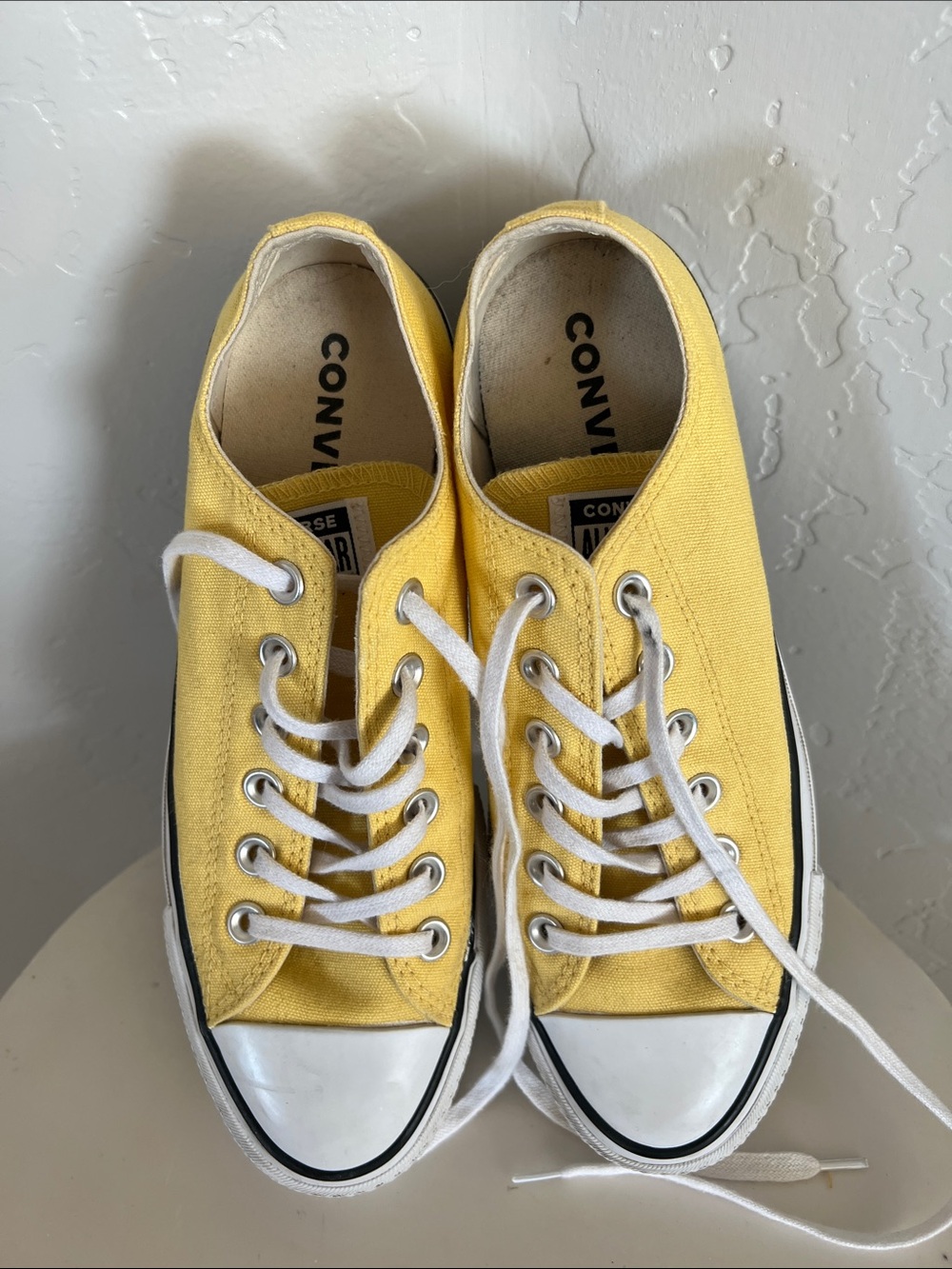 Converse All Star Lift Yellow Canvas Low-Top Sneakers -